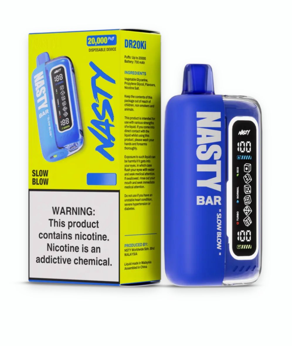 Nasty Bar DR20Ki Disposable Vape – Slow Blow | 20,000 Puffs